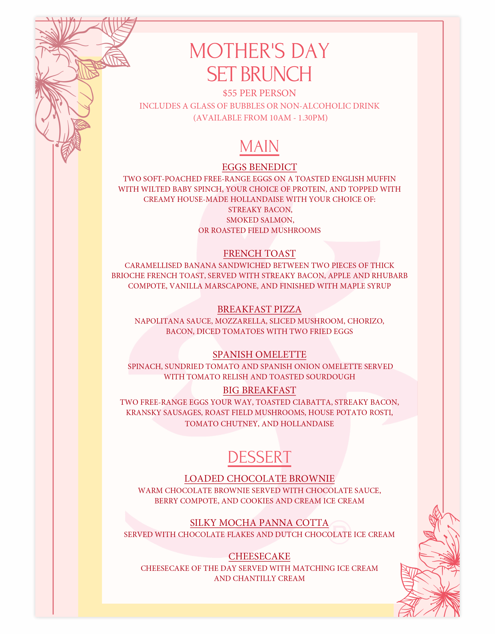 Mother's Day Set Brunch